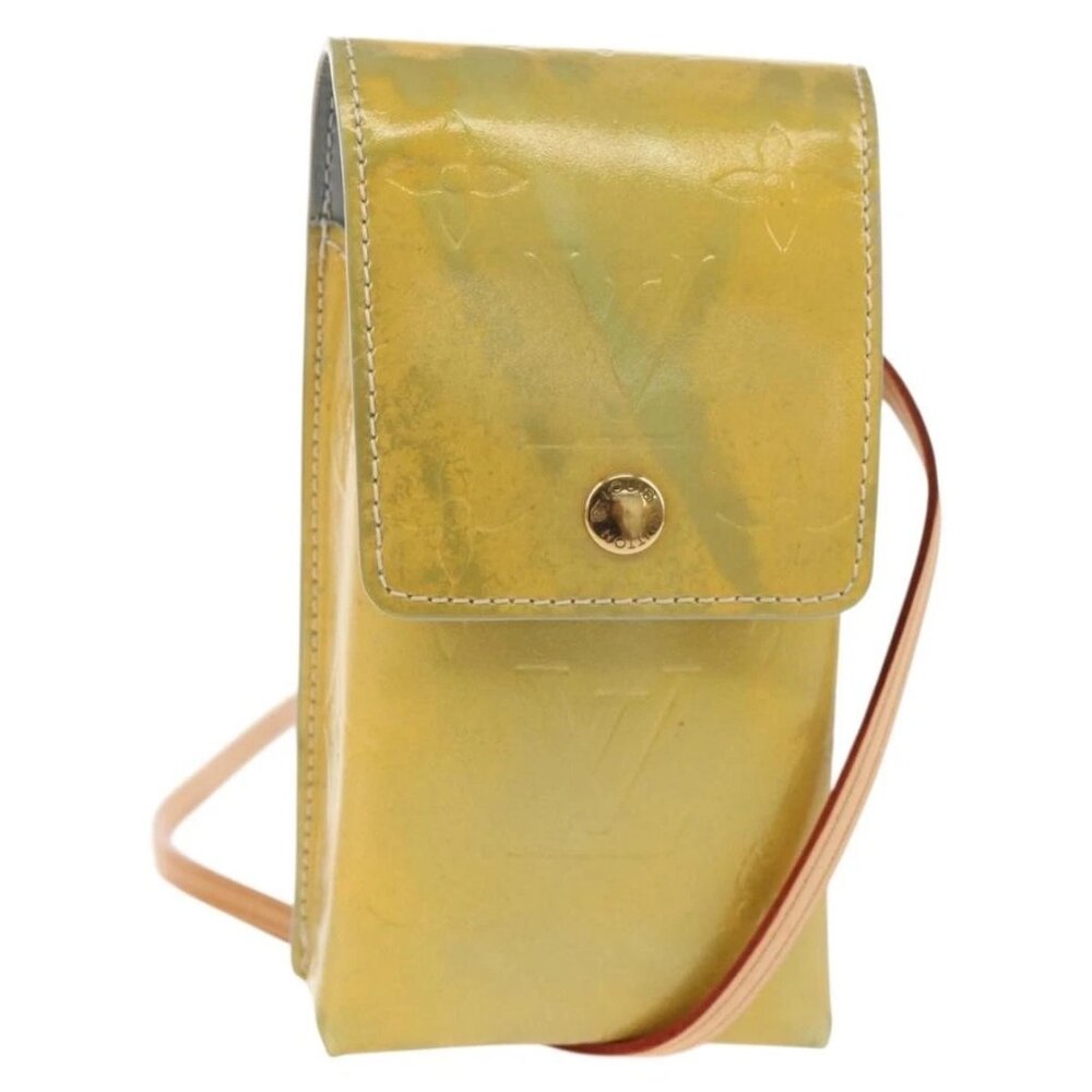 LOUIS VUITTON Monogram Vernis Walker Wallet Gris M91031 LV Auth th6542